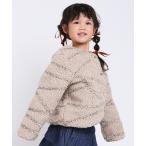 ノーカラージャケット アウター ノーカラーフリルボアジャケット キッズ 子供服 女の子