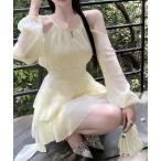 ドレス オフショルダーミニワンピース 可愛い夏服