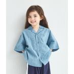 ブラウス シャツ インド コットン レース 開襟シャツ キッズ 子供服 男の子 女の子