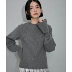 「ADAM ET ROPE'」 長袖ニット FREE チャコールグレー レディース