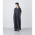 ワンピース 「2サイズ展開」リネンフレンチシャツワンピース