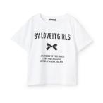 tシャツ 「接触冷感」ロゴリボンプリントTシャツ キッズ 子供服 女の子