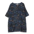 「Plantation」 7分袖ワンピース M ネイビー レディース