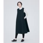 「無印良品」 ノースリーブワンピース M ネイビー レディース