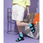 パンツ チェッカーボードテープトラックハーフパンツ レディース