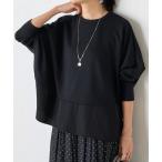 tシャツ ラウンドキリカエプルオーバー レディース