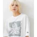 ショッピングOUTDOOR tシャツ 「OUTDOOR EXCHANGE/アウトドアエクスチェンジ」リーフプリント クルーネック T シャツ オーバーサイズ メンズ レディース