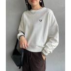 トレーナー スウェット 「WEB先行予約」「FRED PERRY/フレッドペリー」 ツインティップライン ショート丈 クルーネックスウェット レディー