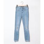 ショッピングホリスター 「Hollister」 ダメージ加工デニムパンツ - ブルー レディース