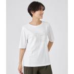 tシャツ 「接触冷感」「ウォッシャブル」グリッターロゴプリントカットソー レディース