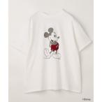 tシャツ Americana/アメリカーナ Mickey / ミッキー / フロントデザイン S/S TEE / プリントTシャツ レディース