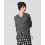 カーディガン リブ ポロ カーディガン レディース