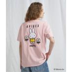 ショッピング半袖トップス プリント ロゴ tシャツ 「AVIREX×miffy」WEB限定 EMBROIDERY T-SHIRT/アヴィレックス×ミッフィー 刺繍Tシャツ レディース