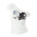 tシャツ 水玉BunnyワンショルTシャツ レディース