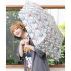折りたたみ傘 652732:スカラーちゃん総柄 晴雨兼用UVカット折り畳み傘 レディース