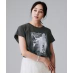 ショッピングtシャツ レディース tシャツ 「コットン100/プリントロゴ」フォトTシャツ レディース