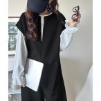 サロペット オーバーオール シンプルだけど、襟元に大人の抜け感。ハーフジップオールインワン レディース