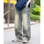 ジーンズ WEGO/「25年秋冬新作」イージーバレルレッグペインターパンツ メンズ レディース