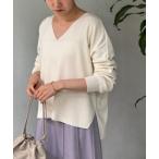 ニット セーター シンプルVニット レディース
