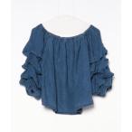 「American Eagle」 半袖ブラウス S ブルー レディース