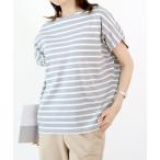 tシャツ バスクボートネックボーダープルオーバー レディース