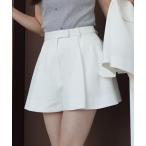 パンツ タックハーフパンツ レディース