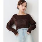 ショッピングバブ tシャツ シアーベロアビスチェドッキングプルオーバー レディース