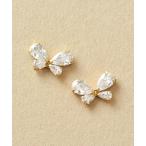 ピアス K10 バタフライ ワンポイントピアス( YG) レディース