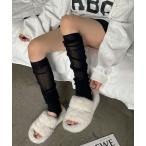  носки [SANSeLF] Roo z ребра носки длинный Silhouette нога одежда saa25a012 женский 