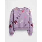 トレーナー GapKids × ディズニー オーバーサイズ プリント スウェットシャツ キッズ 子供服 女の子