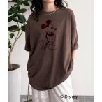tシャツ 「GOOD ROCK SPEED/グッドロックスピード」Mickey フロッキープリントBIGTシャツ レディース