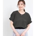 tシャツ 「E‐QUALITY」Vネックジャージカットソー レディース