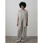 ショッピングリネン パンツ リネンライクタックパンツ レディース