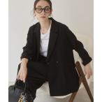 ジャケット テーラードジャケット 「セットアップ対応」ライト ダブル テーラード ジャケット レディース