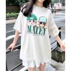 tシャツ ねこニット帽&キャップTシャツ レディース