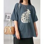 tシャツ ●アートアソートデザインビッグサイズ半袖Tシャツ(ハク・ダルメシアン) レディース メンズ