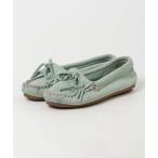 「Minnetonka」 モカシンシューズ 6 グリーン レディース