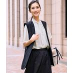 tシャツ 「UVカット/接触冷感/吸水速乾」ストレッチジョーゼット ボウタイ カットソー レディース