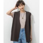 ベスト ジレ 「洗える/吊り干しOK」ヴィスコースストレッチ ニットベスト レディース