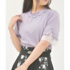 tシャツ 接触冷感袖レースメロープルオーバー レディース