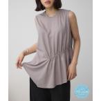 tシャツ C/T冷感アシメギャザートッ�