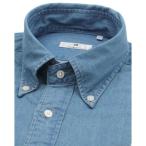 フォーマル シャツ 「CLASSICO TAPERED」ボタンダウンカラーワイシャツ/ブルー×インディゴ染 メンズ