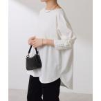 tシャツ 袖メタルパーツロンT レディース
