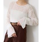 tシャツ レースオーバーチュニック レディース