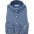 ショッピングワイシャツ フォーマル シャツ 「CLASSICO TAPERED」「長袖」タブカラーワイシャツ/ブルー×デニム メンズ