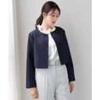 カーディガン 喪服にも使えるノーカラージャケット レディース