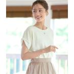 tシャツ ふくれジャカードカフス付きカットソー レディース