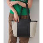 トートバッグ 「A4サイズ対応/多ポケット」キャンバス調合皮トートバッグ レディース