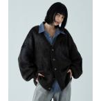 カーディガン 「VELNUS」Abstract Loose Shaggy Design Cardigan/アブストラクトルーズシャギーデザインカーディ