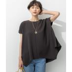 tシャツ 「UVカット/接触冷感/吸水速乾」ストレッチジョーゼット イレギュラーヘムプルオーバー レディース